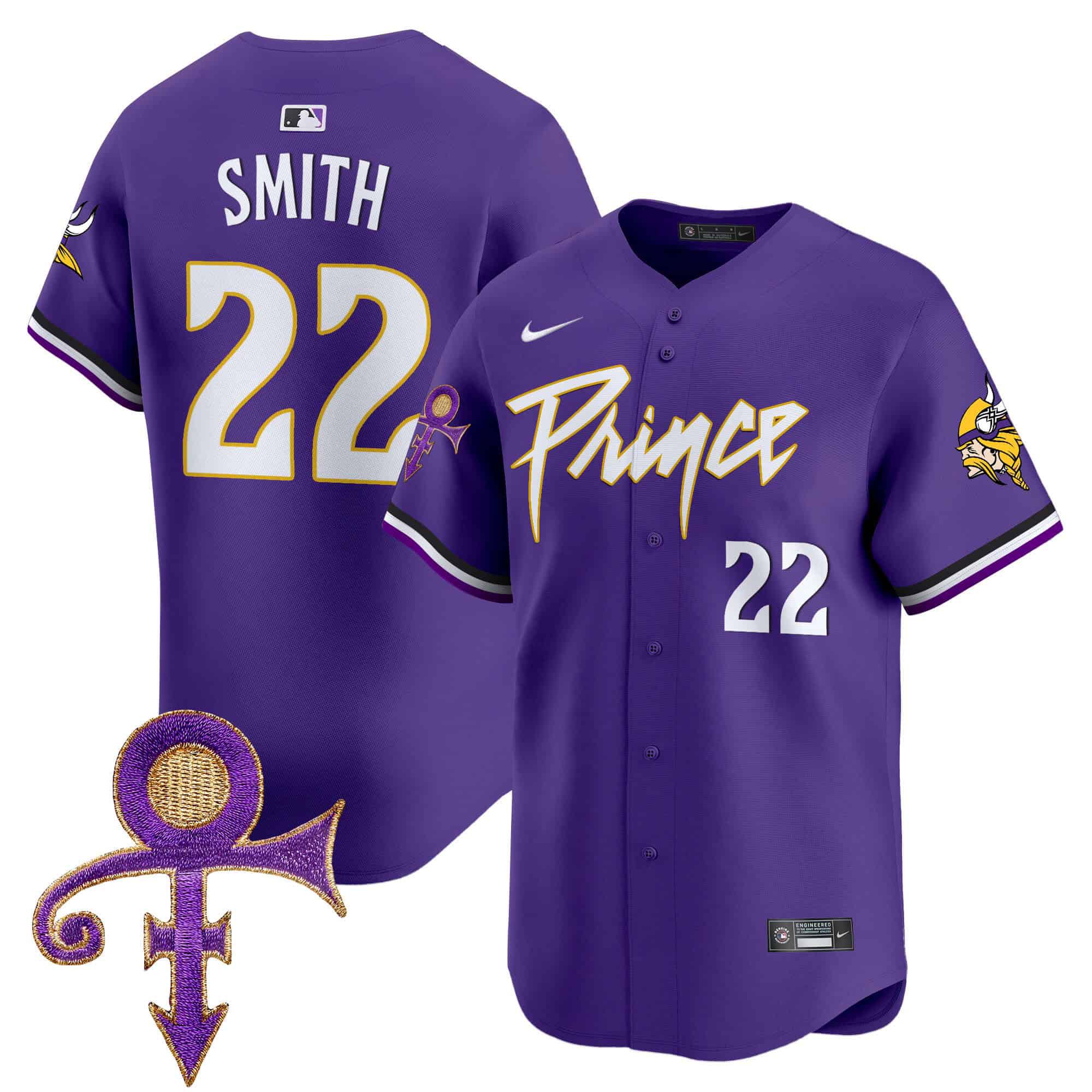 Men Minnesota Vikings #22 Smith Purple 2024 Nike Prince Patch Vapor Premier Limited NFL Jersey->indianapolis colts->NFL Jersey